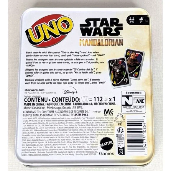Mattel Games - UNO Star Wars Mandalorian Card Game, Table Top Game NEW - Picture 3 of 3